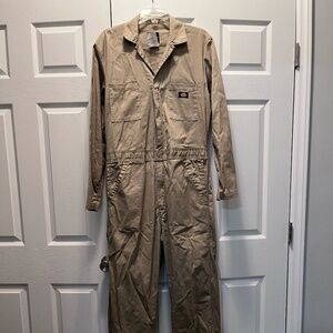 Dickies Long Sleeve Basic Cotton Coveralls Khaki Medium Regular MR